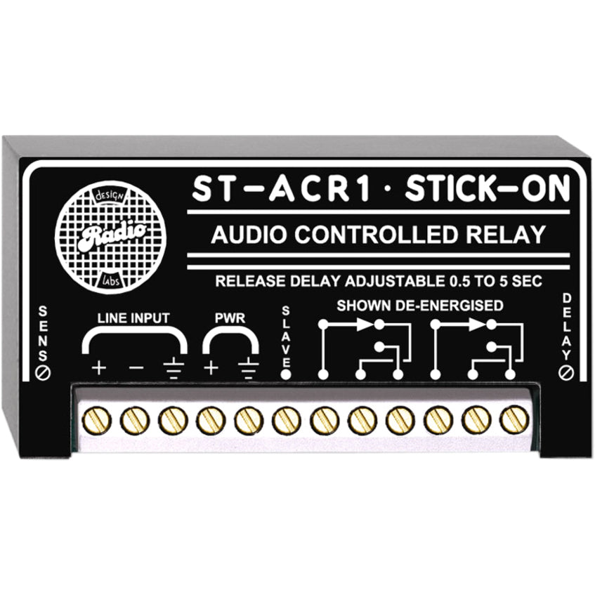 RDL ST-ACR1 Stick-On Control Relay, Audio Signal Switching, Mic or Line Switch, Silence Sensing