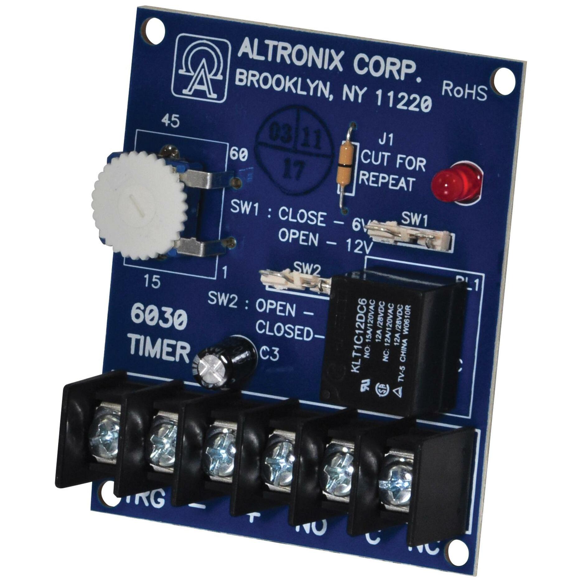 Altronix 6030 Digital Timer - 1 Hour, LED Display, Lifetime Warranty, RoHS Certified