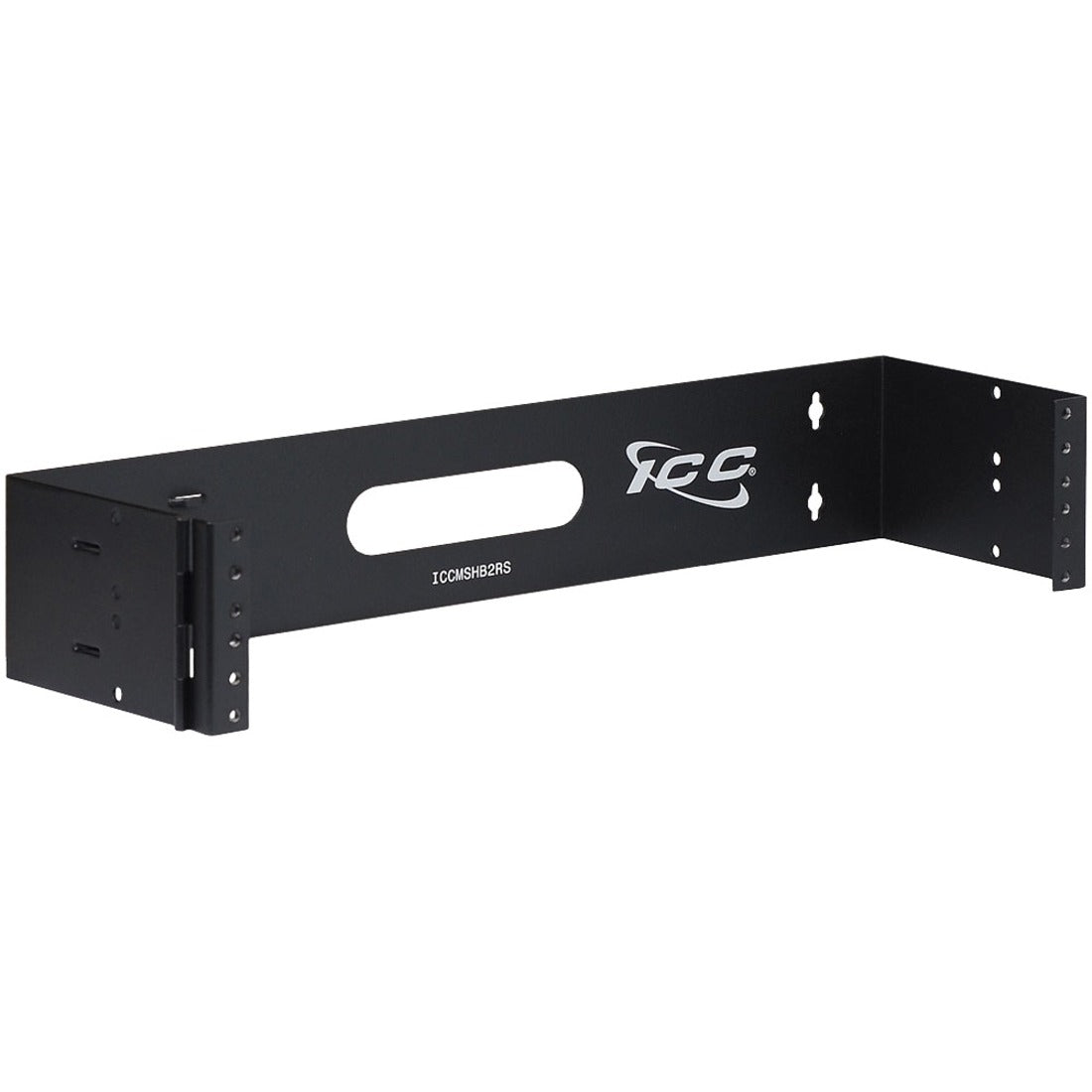 ICC ICCMSHB2RS Wall Mount Hinged Bracket for Rack - Black, Easy Access, Space-Saving Design