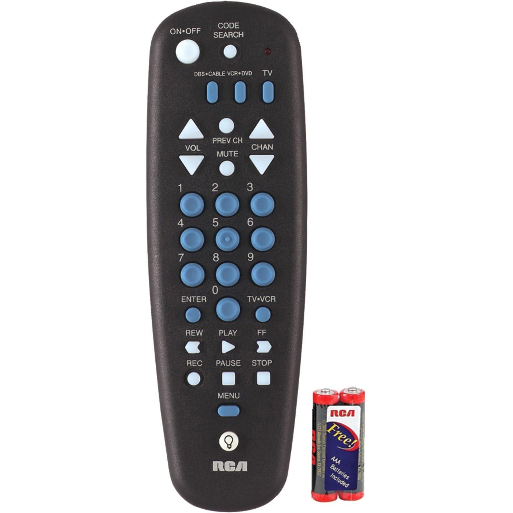 RCA RCU300TR 3 Device Universal Remote, Wireless Control for Satellite Box, Cable Box, DVD Player, TV, VCR