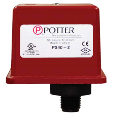 Potter PS402 PS40-2 Waterflow Supervisory Switch, Air/Water Supply, Dry Pipe Sprinkler System, Pressure Tank