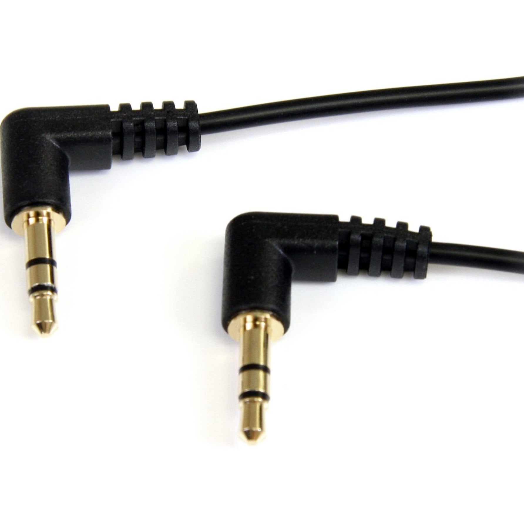 StarTech.com MU6MMS2RA 6 ft Slim 3.5mm Right Angle Stereo Audio Cable, M/M UK