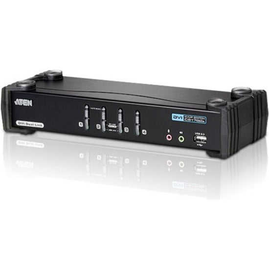 ATEN CS1784A CubiQ 4-Port DVI Dual Link KVM Switch with USB 2.0 and 2.1 Audio