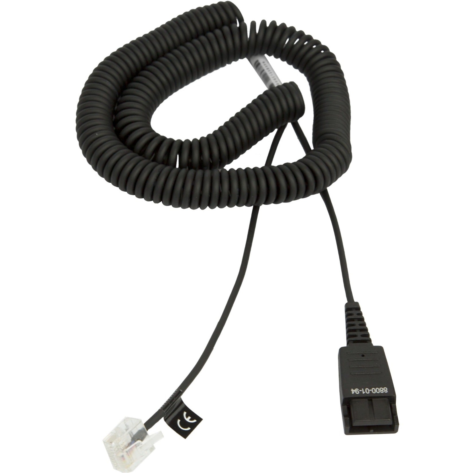 Jabra 8800-01-94 Headset Audio Cable Adapter, Coiled, 6.60 ft Cable Length