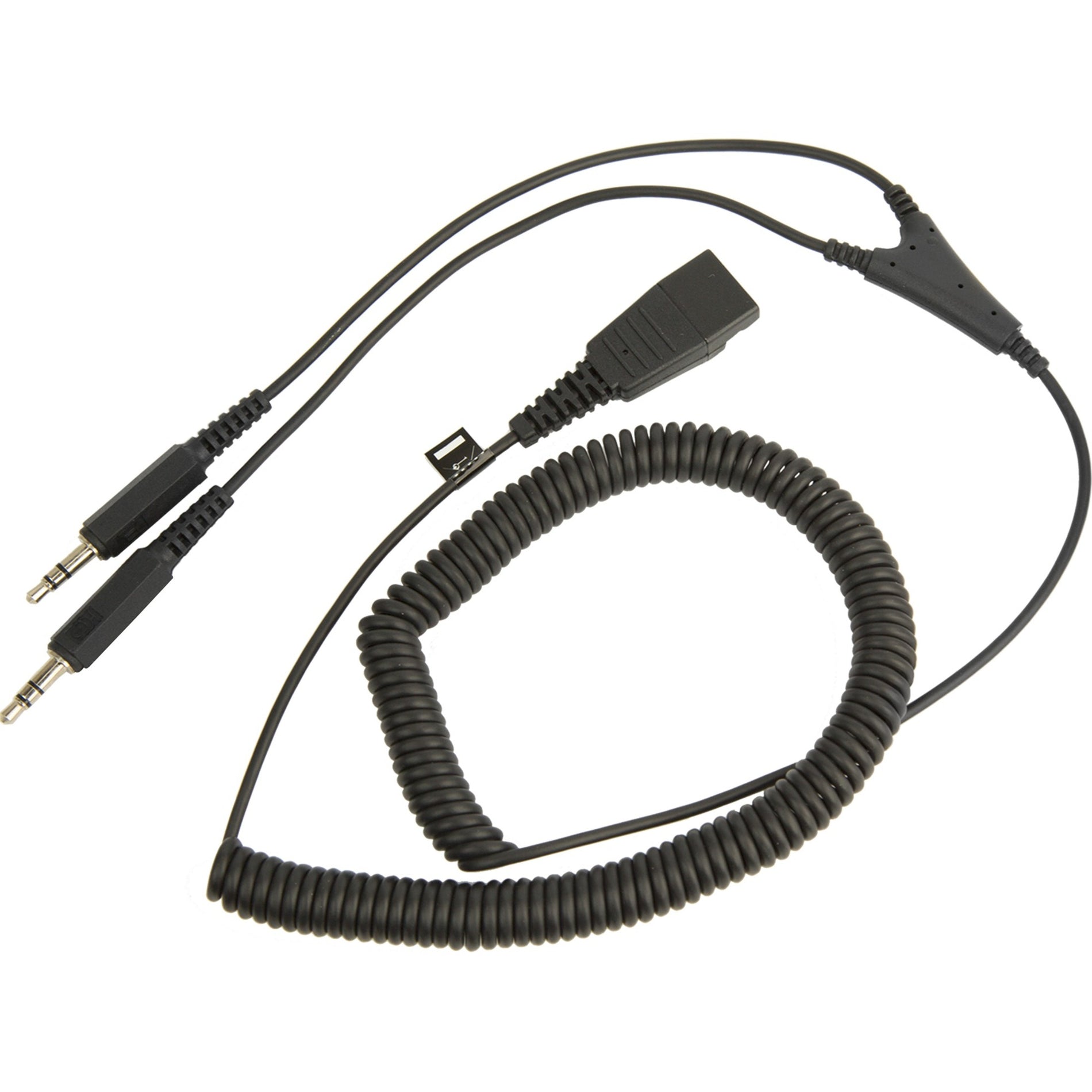 Jabra 8734-599 Audio Cable, Quick Disconnect to Mini-phone Audio - Female, Copper Conductor, Black