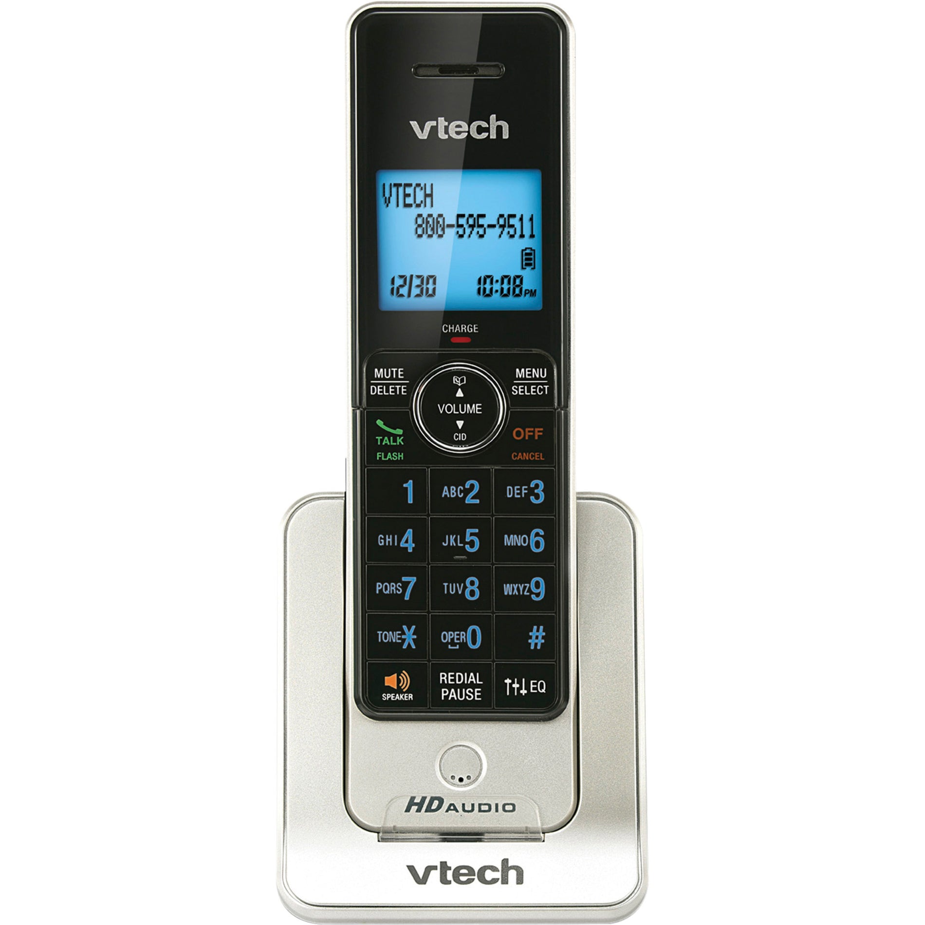 VTech LS6405 Cordless Handset, DECT 6.0, Silver/Black, Energy Star, LCD Screen