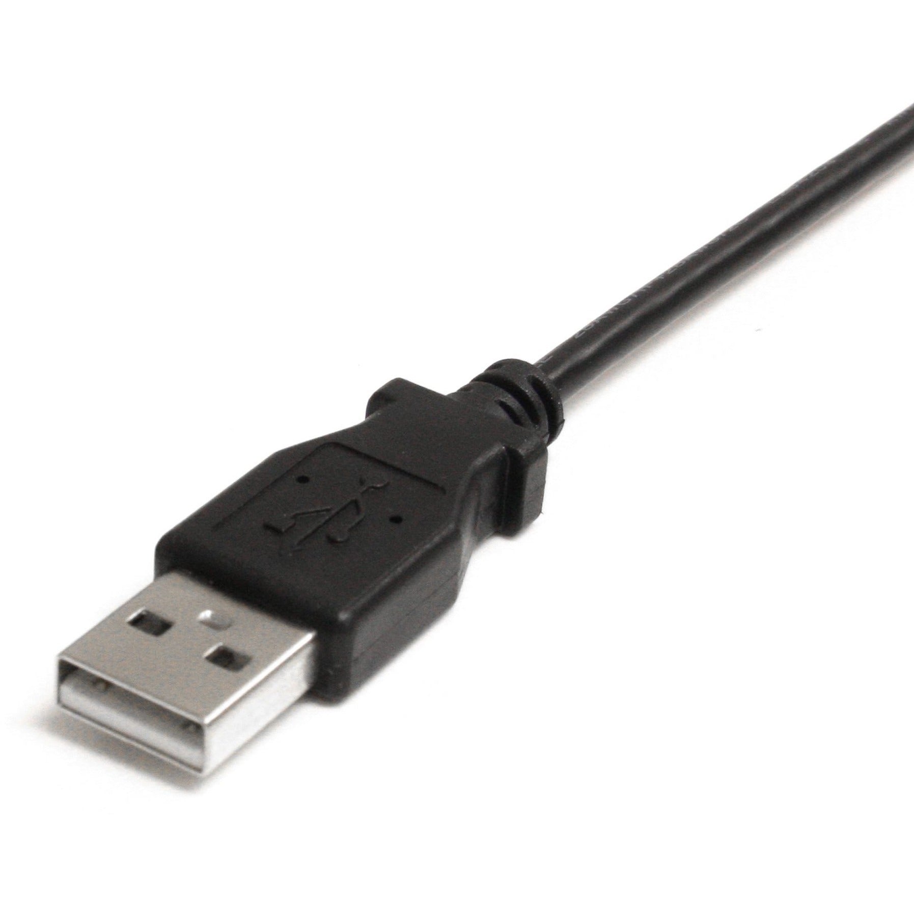 StarTech.com USB2HABM6LA 6 ft Mini USB Cable - A to Left Angle Mini B, Data Transfer Cable with Strain Relief, Molded Connector, 480 Mbit/s Data Transfer Rate
