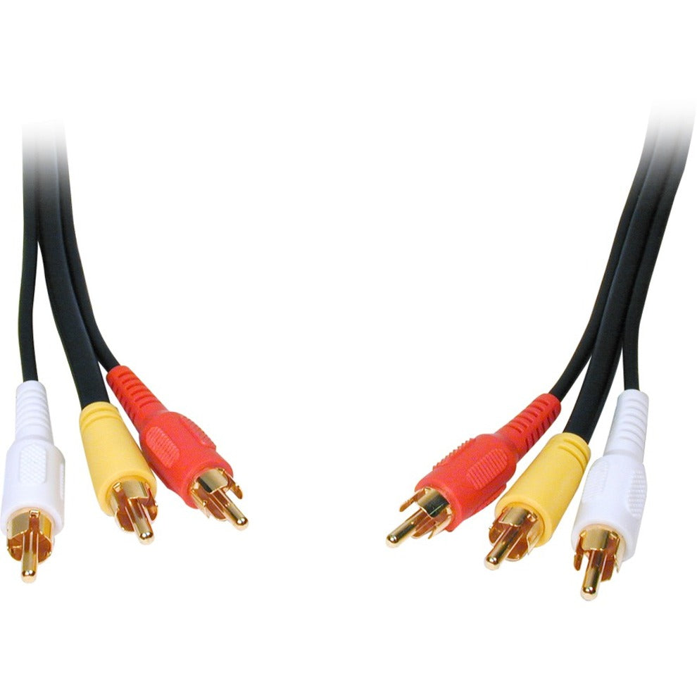 Comprehensive 3RCA-3RCA-6ST Standard Series General Purpose 3 RCA Video Cable 6ft, Strain Relief, EMI/RF Protection
