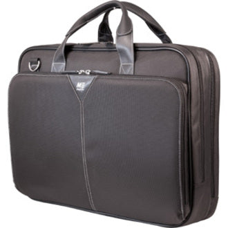 Mobile Edge MEBCNP1 Premium Nylon Laptop Briefcase - Black, Padded Interior, Trolley Strap, Lifetime Warranty