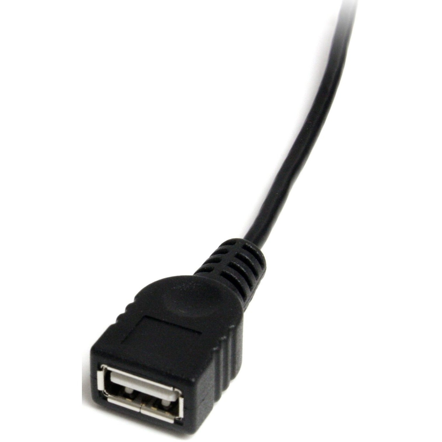 StarTech.com USBMUSBFM1 1 ft Mini USB 2.0 Cable, USB A to Mini B F/M, Data Transfer Cable