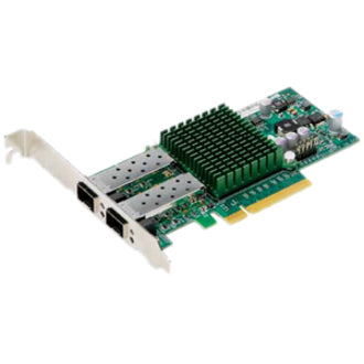Supermicro AOC-STGN-I2S 10Gigabit Ethernet Card, 10GBase-X, PCI Express x8, SFP+ Slots, Low-profile
