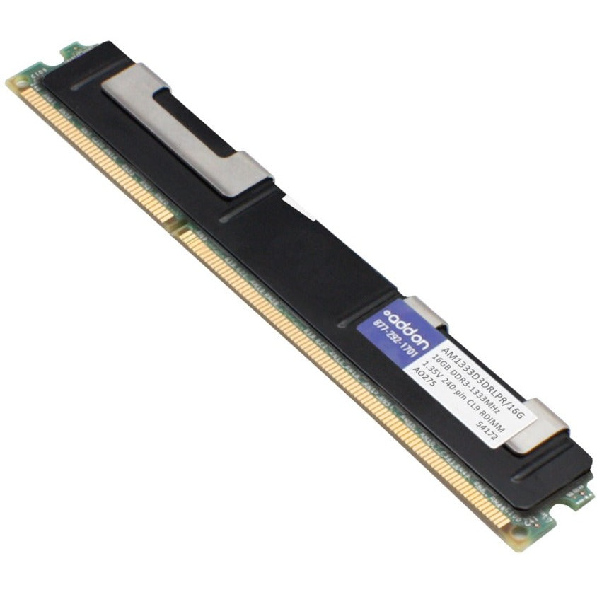 AddOn AM1333D3DRLPR/16G 16GB DDR3 SDRAM Memory Module, 1333 MHz ECC Registered DIMM for Server