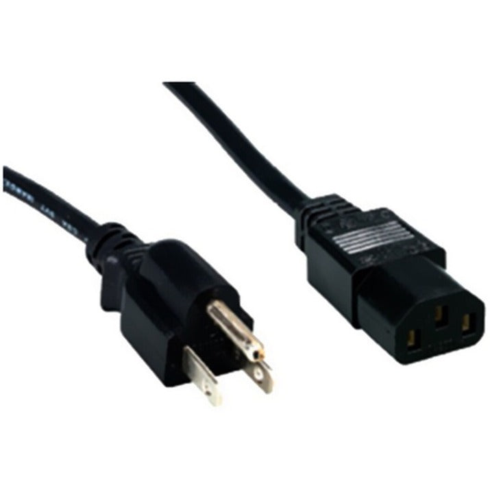 Comprehensive PWC-BK-1 Standard PC Power Cord NEMA 5-15P to IEC 60320-C13, 1ft Black