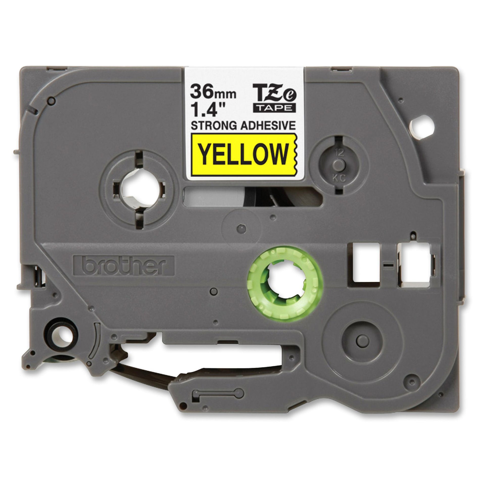 Brother TZE-S661 P-touch Industrial Tape Cartridge, Laminated, 1/2" Size, Black/Yellow
