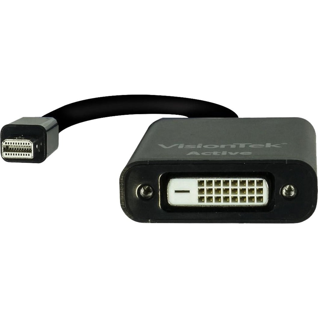 VisionTek 900341 Mini DisplayPort to SL DVI-D Active Adapter (M/F), Plug & Play, Eyefinity Technology