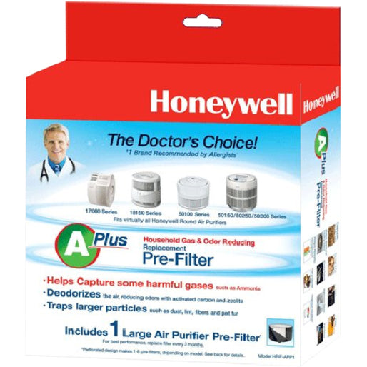 Honeywell HRF-APP1 Airflow Systems Filter, Odor-Reducing Pre-Filter for Air Purifiers