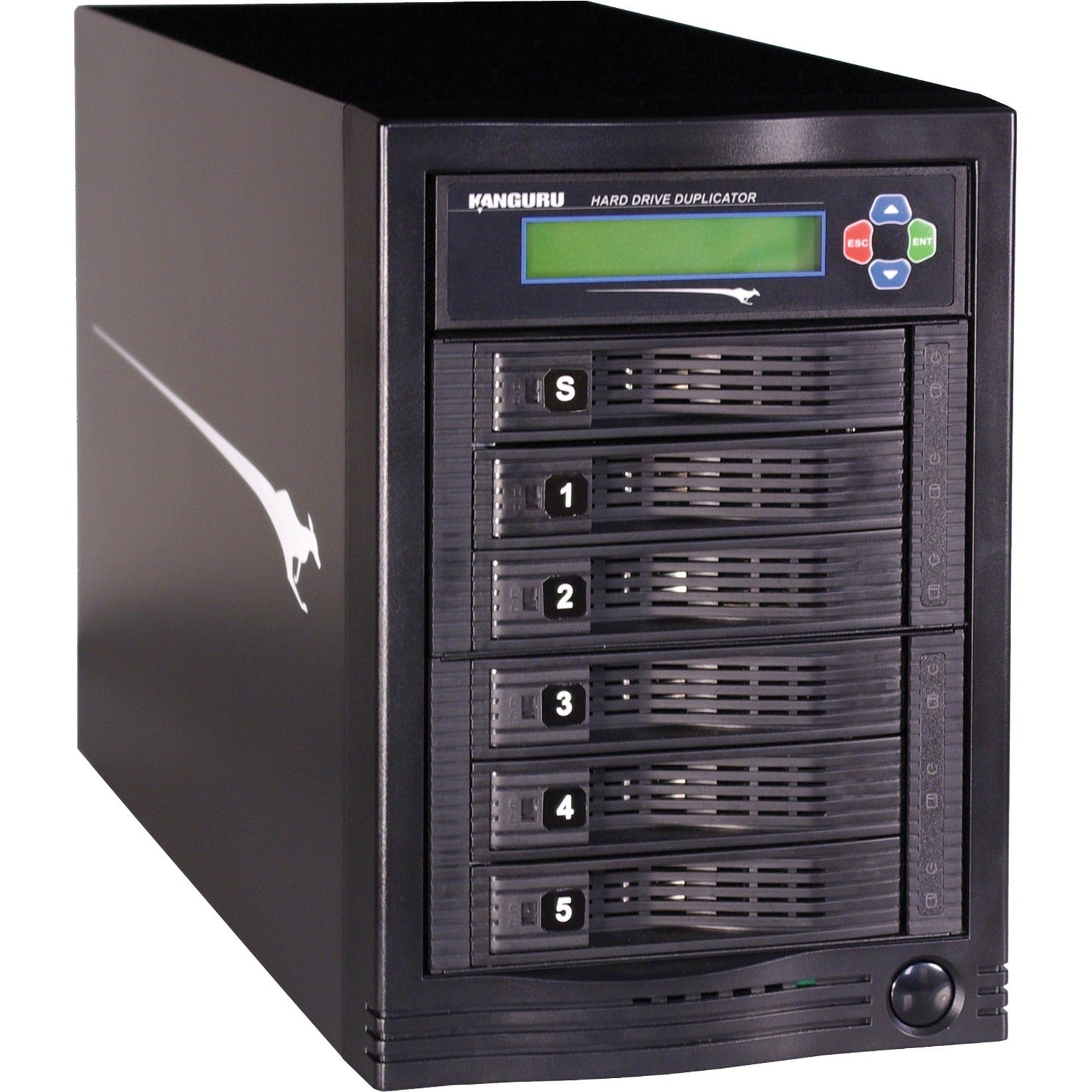 Kanguru KCLONE-5HD-TWR KanguruClone Hard Drive Duplicator 5HD Tower, Fast Transfer Rates - Up To 5GB/min, Duplicate up to 5 hard drives simultaneously, DOD Approved Disk Wipe feature (Up to 999x)