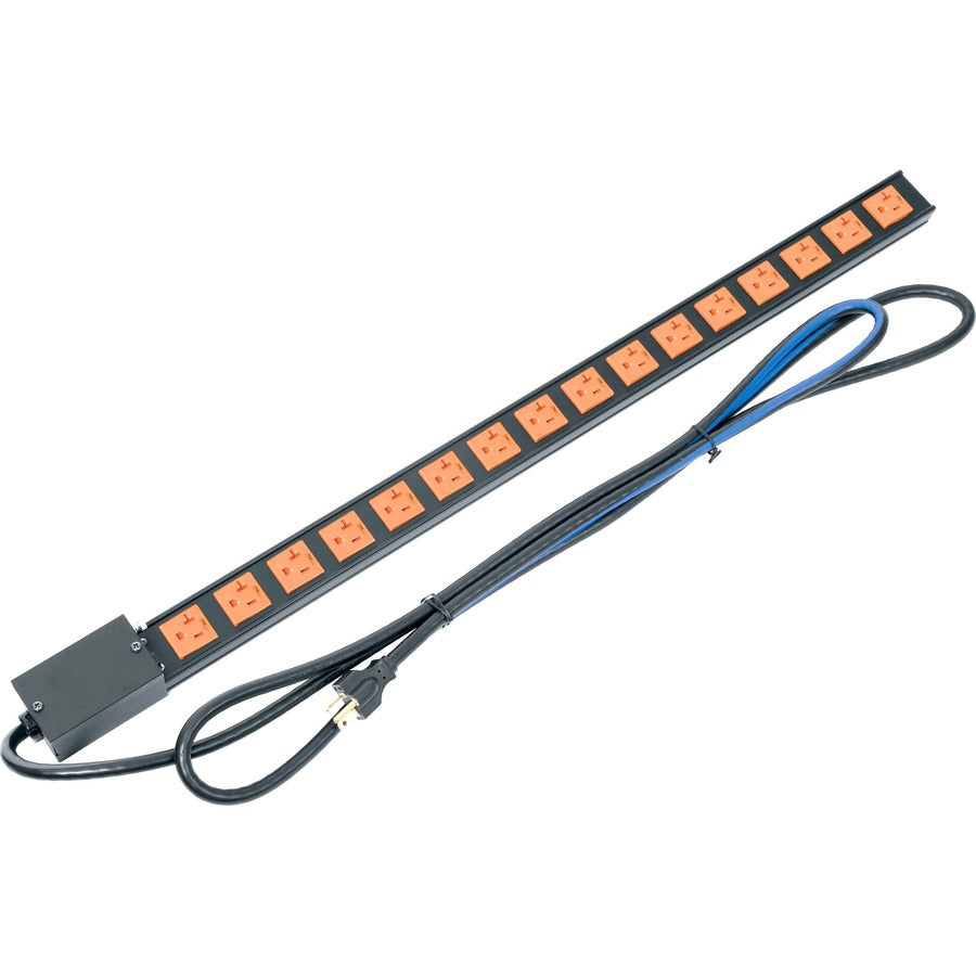 Middle Atlantic PDT-1620C-NS 16-Outlets Power Strip, 9 ft Cord Length, Rack-mountable
