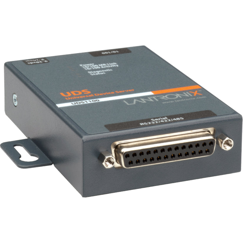 Lantronix UD1100NL2-01 UDS1100 Device Server, Fast Ethernet, Twisted Pair, Wall Mountable, Rail-mountable