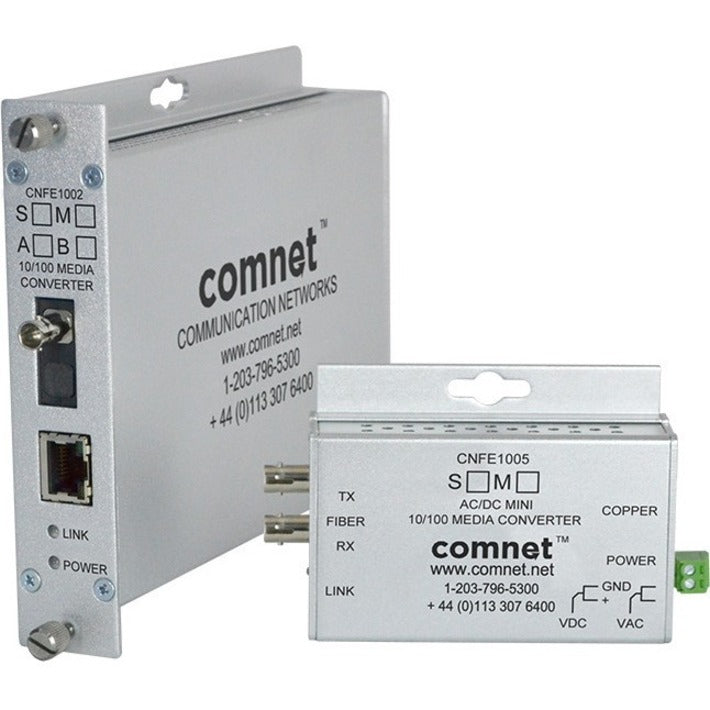 ComNet CNFE1004MAC1A-M Transceiver/Media Converter, Multi-mode, 10/100Base-TX, 100Base-FX, Fast Ethernet, 1.86 Mile