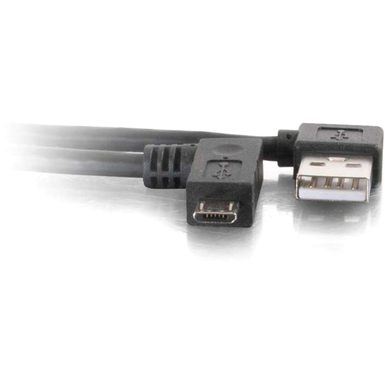 C2G 28116 USB Cable, 16ft, Right-Angled Connectors, USB 2.0, Black