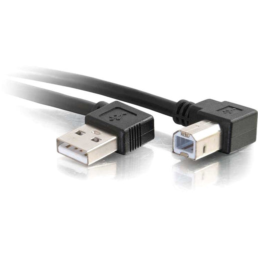 C2G 2m USB 2.0 Right Angle A/B Cable - Black (6.5ft) (28110)