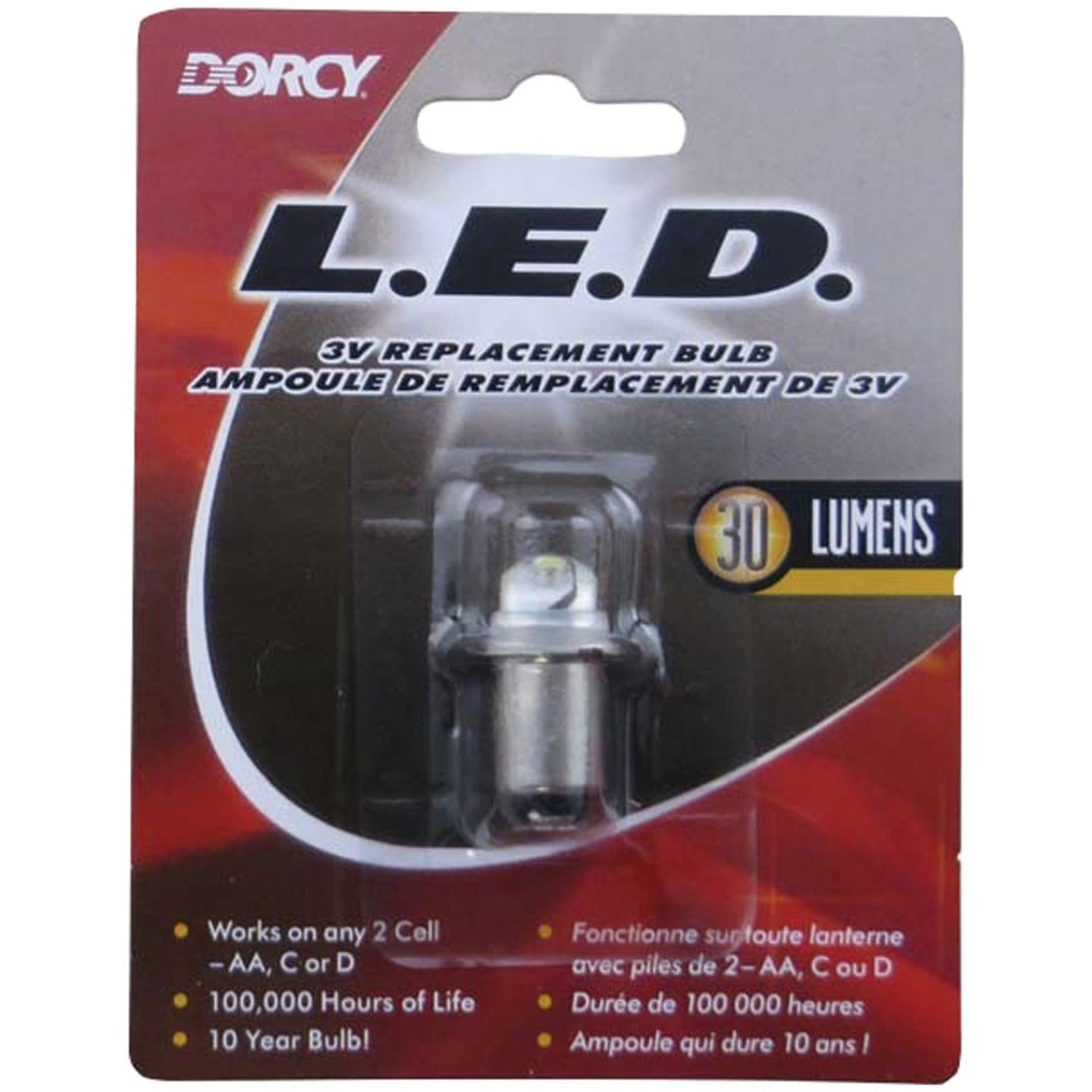 Dorcy 41-1643 LED Replacement Light Bulb, 10 Year Bulb, 100000 Hour Life