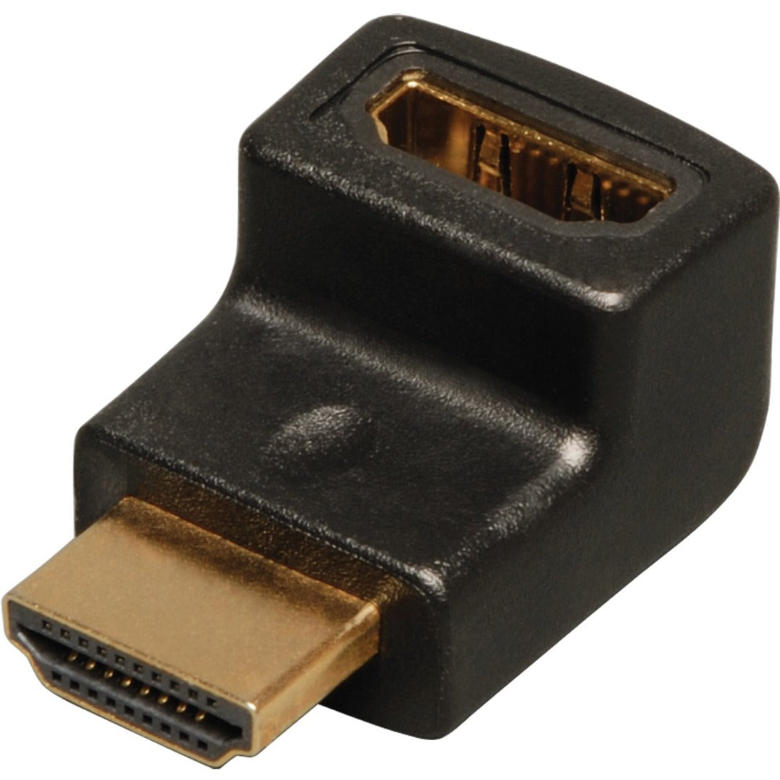 Tripp Lite P142-000-UP HDMI Adapter, Right-Angled Connector, Gold-Plated, Black
