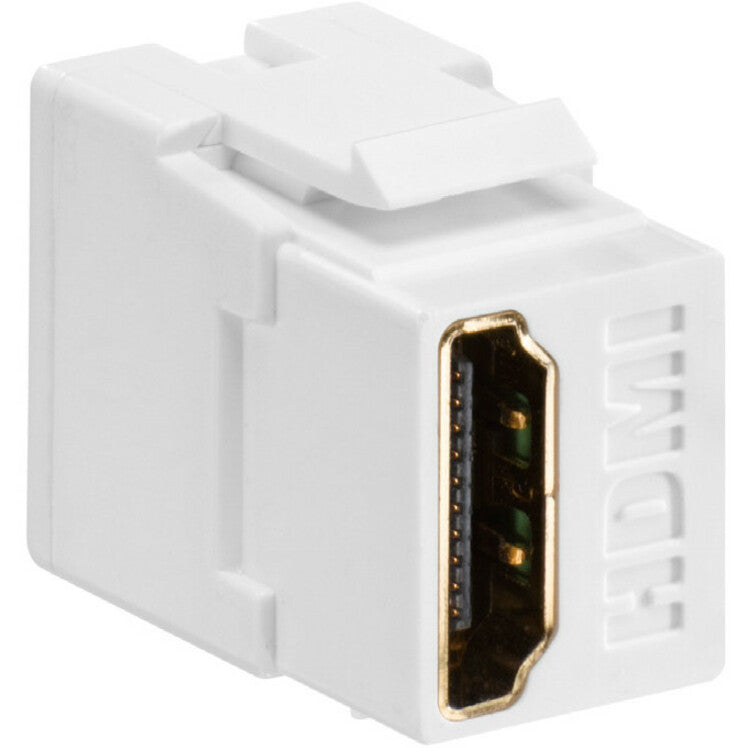 Leviton 40834-00W QuickPort HDMI Feedthrough Connector, A/V Adapter
