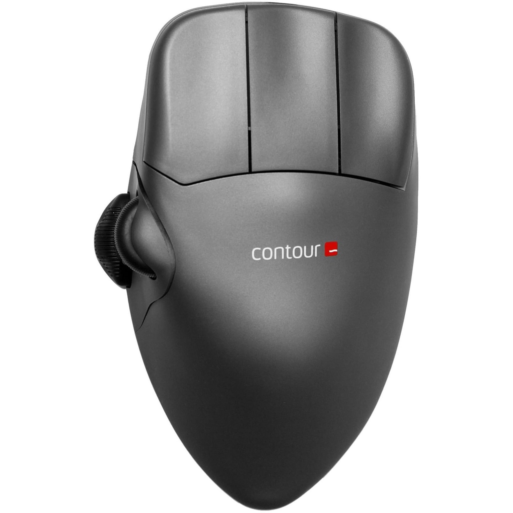 Contour CMO-GM-L-R Mouse, Ergonomic Optical Scroll Wheel, 5 Buttons, Gunmetal Gray