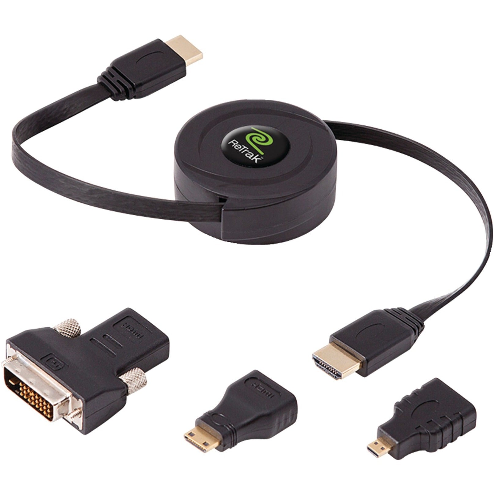 ReTrak ETCABLEHDM HDMI Cable, Retractable, 5 ft, Copper Conductor
