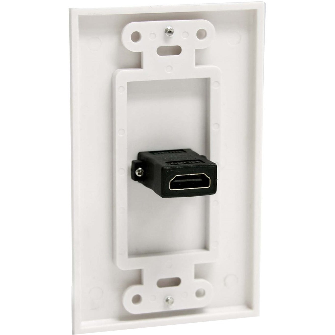 StarTech.com HDMIPLATE Single Outlet Female HDMI Wall Plate White, Easy Installation for Home Theater Setup