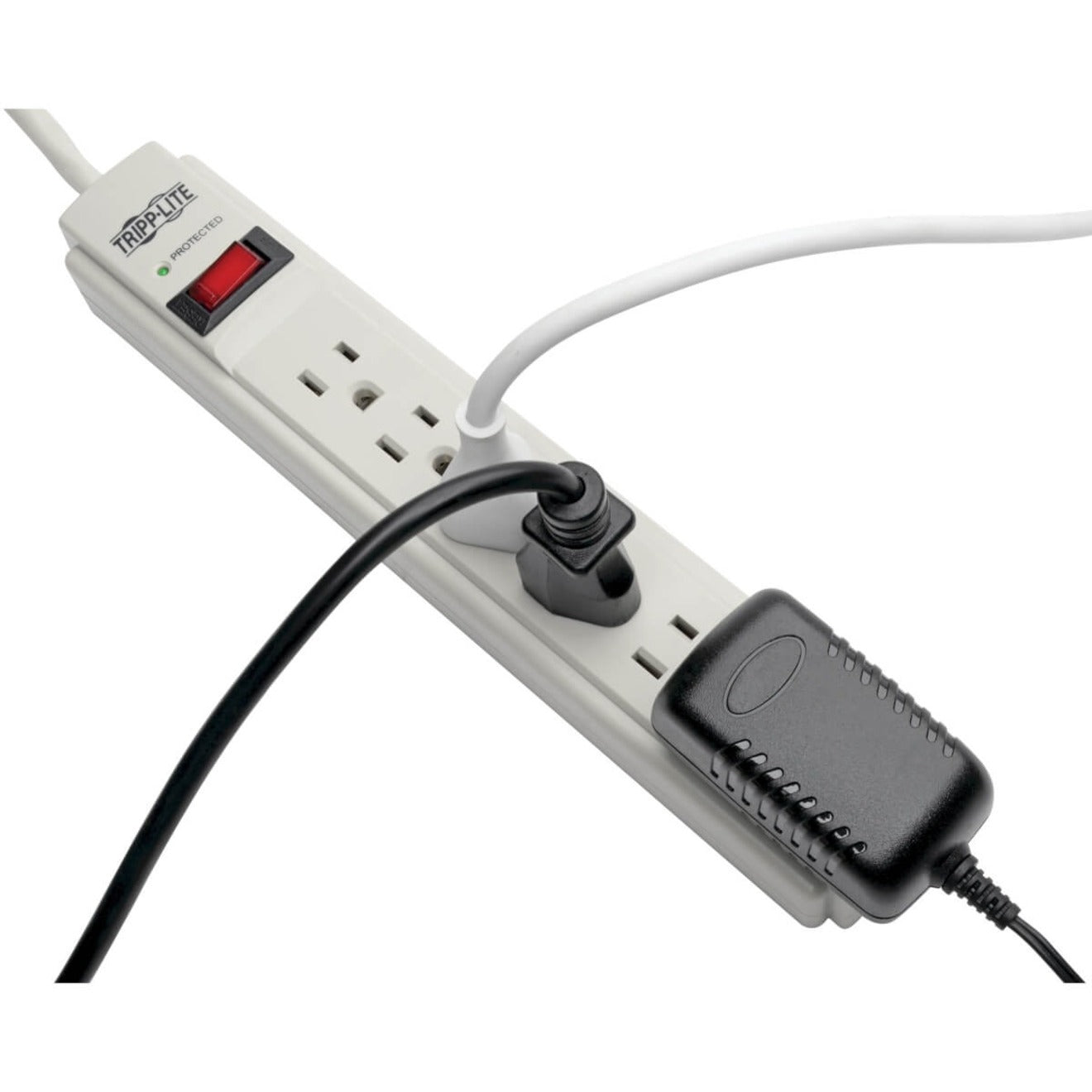 Tripp Lite TLP615 Protect It! 6-Outlet Surge Suppressor, 790 Joules, 15' Cord, White