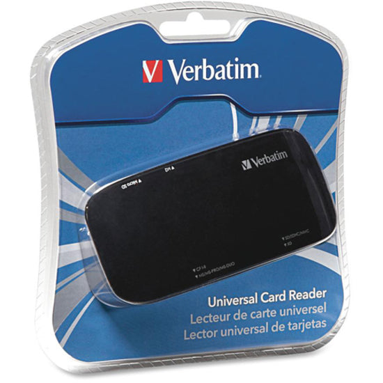Verbatim 97705 USB 2.0 Universal Card Reader, Black