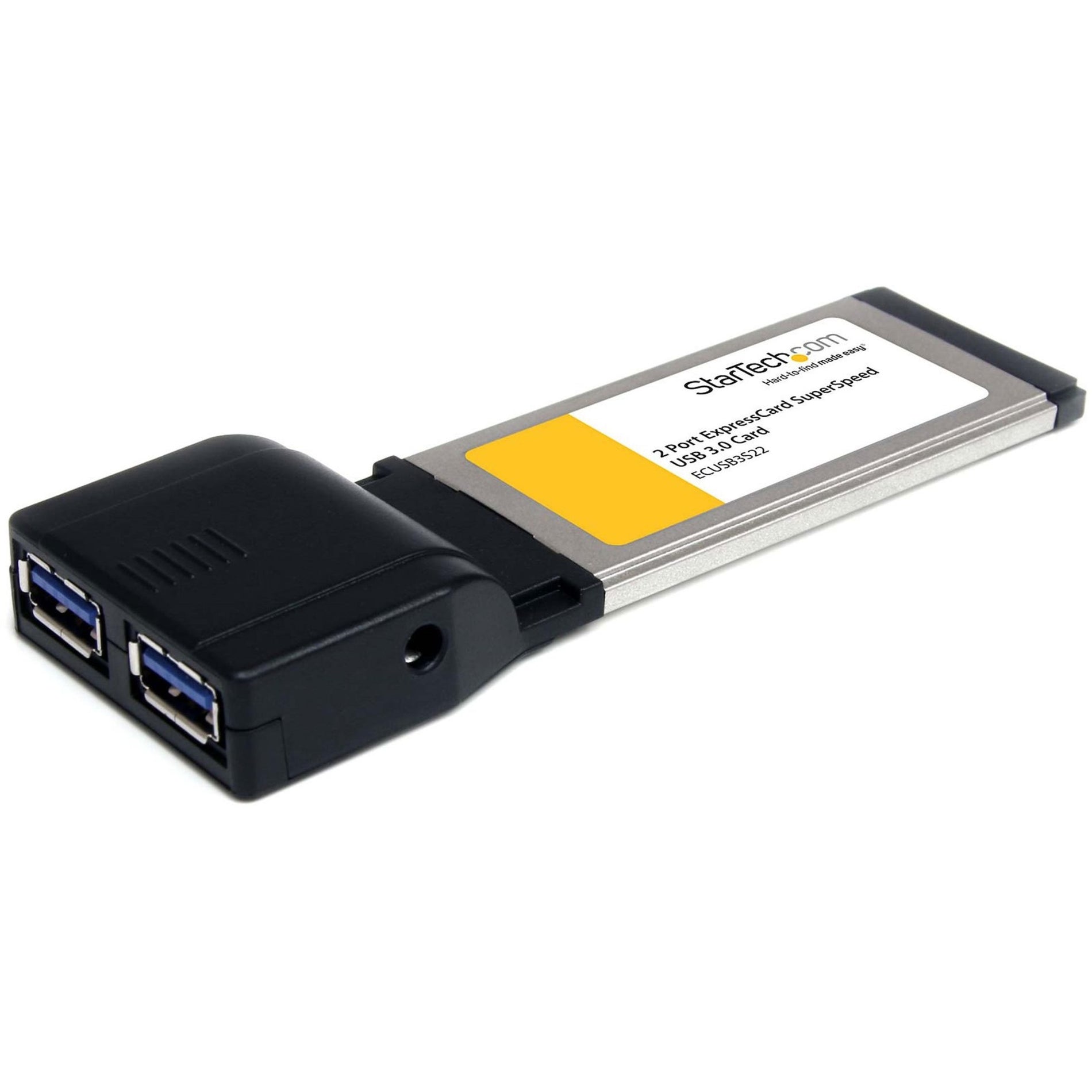 StarTech.com ECUSB3S22 2 Port ExpressCard SuperSpeed USB 3.0 Card Adapter, Easy Plug-and-Play USB Expansion