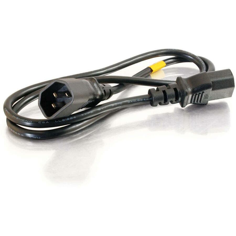 C2G 29964 1ft 16 AWG 250 Volt Computer Power Extension Cord, Ideal for Computers, Printers, Monitors, and Scanners