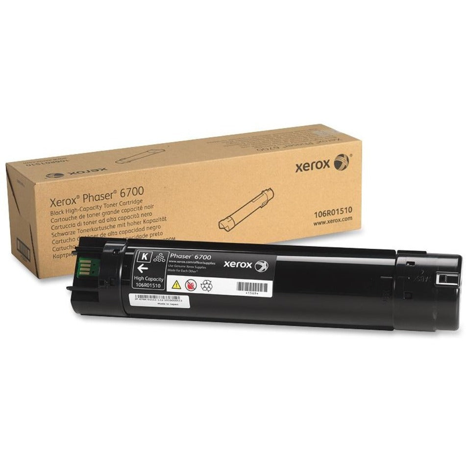Xerox 106R01510 Phaser 6700 High Capacity Toner Cartridge, 18,000 Pages Yield, Black