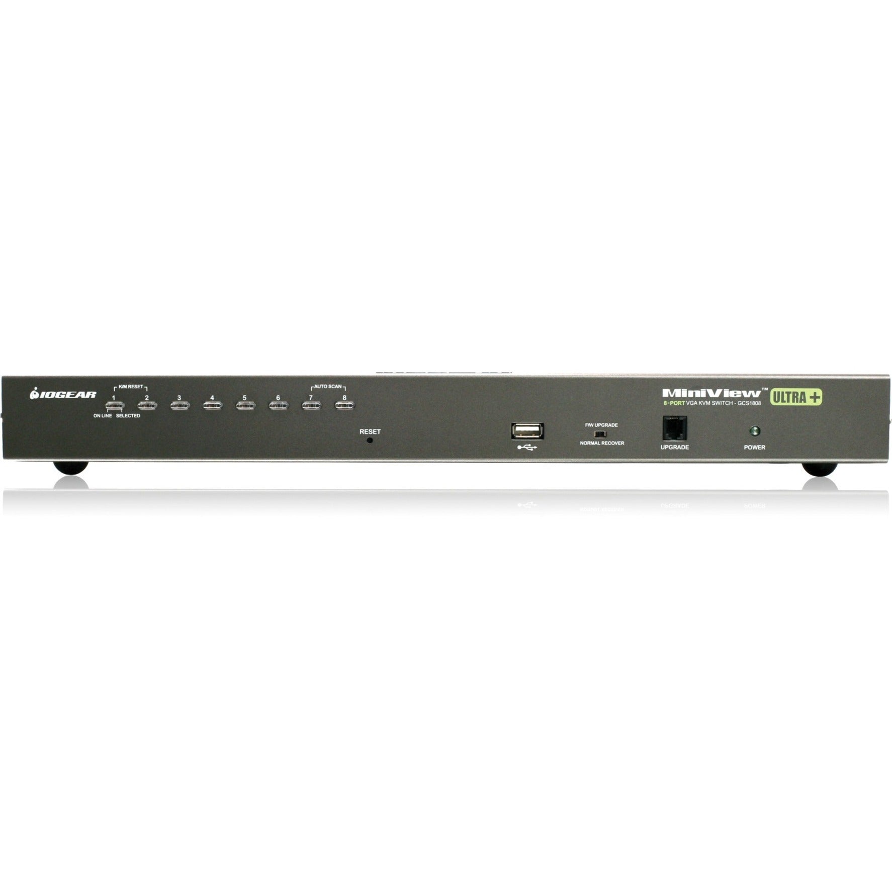 IOGEAR GCS1808KITTAA 8-Port USB PS/2 Combo VGA KVM Switch with Cables, TAA Compliant, 2046 x 1536 Resolution, 3 Year Warranty