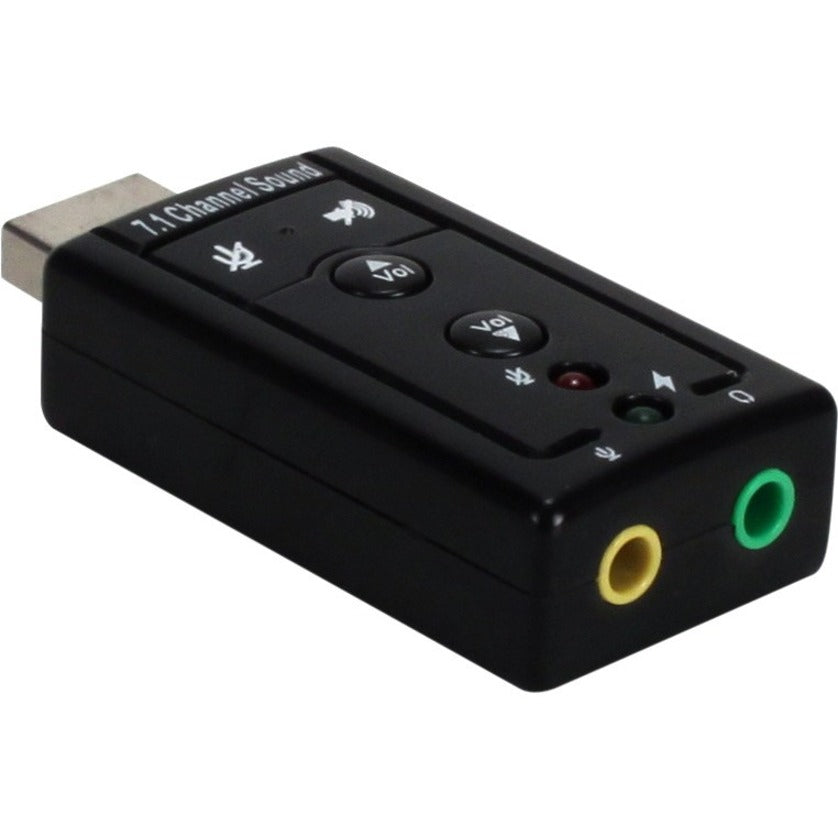 QVS USBAUDIO3 USB to 2.1 Stereo Audio Adaptor, Plug and Play, Volume Control Button