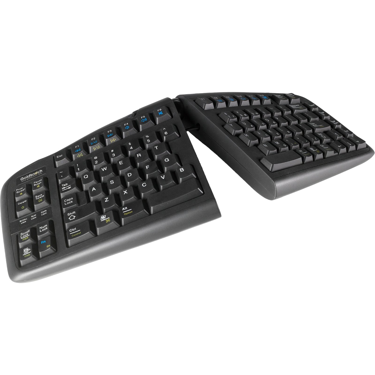 Goldtouch GTU-0088 Keyboard - Ergonomic Split Keyboard, USB Connectivity, English/French, PC/Mac Compatible, Black