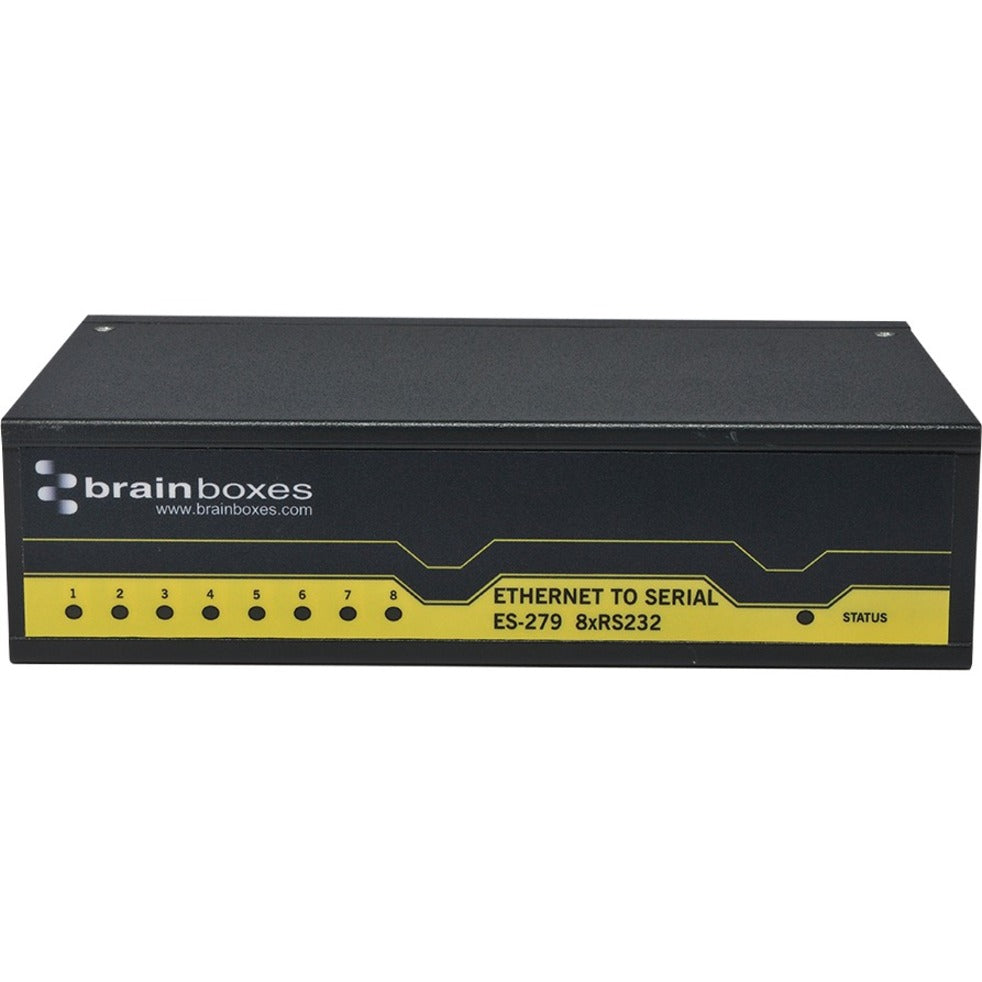 Brainboxes ES-279 8 Port RS232 Ethernet to Serial Adapter, TAA Compliant, United Kingdom Origin