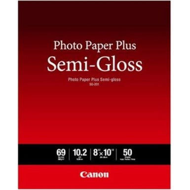 Canon 1686B062 Photo Paper Plus, 8" x 10", 50 Sheets, Semi-gloss, Inkjet