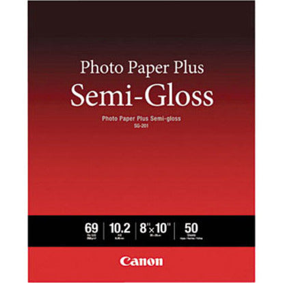 Canon 1686B062 Photo Paper Plus, 8" x 10", 50 Sheets, Semi-gloss, Inkjet