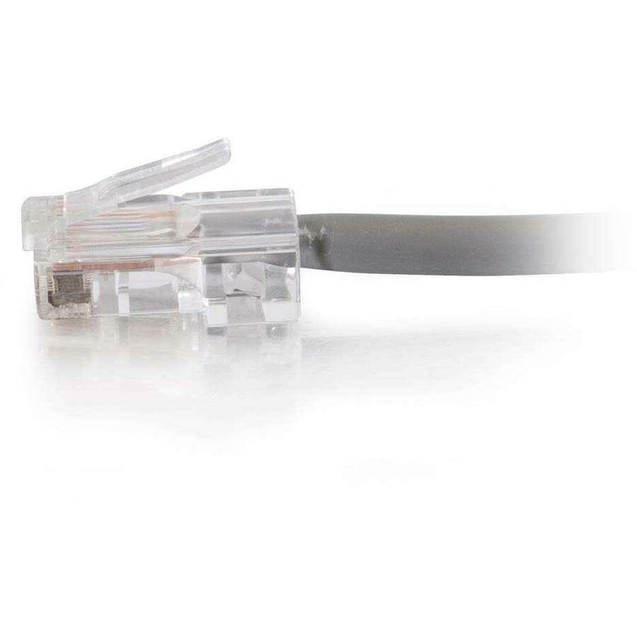 C2G 15235 50ft Cat5e Non-Booted Plenum UTP Network Patch Cable, Gray