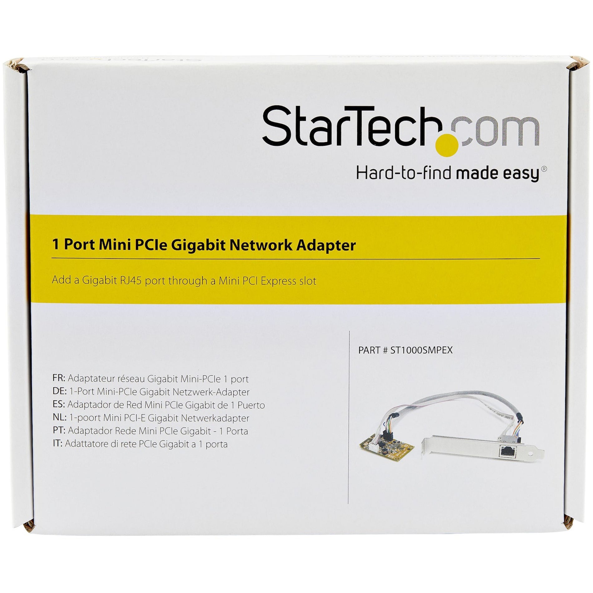 StarTech.com ST1000SMPEX Mini PCI Express Gigabit Ethernet Network Adapter NIC Card, High-Speed Internet Connection for Mini-ITX and Embedded Systems