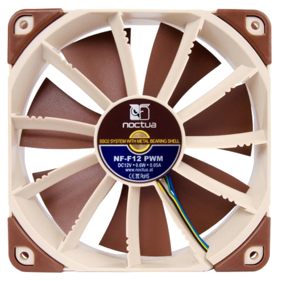 Noctua Cooling Fan NF-F12 PWM, High Airflow, 4-Pin Connector, 6-Year Warranty