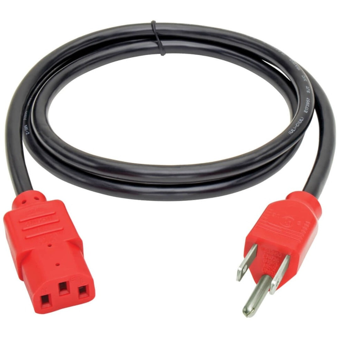Tripp Lite P006-004-RD Standard Power Cord, 4 ft, Red/Black
