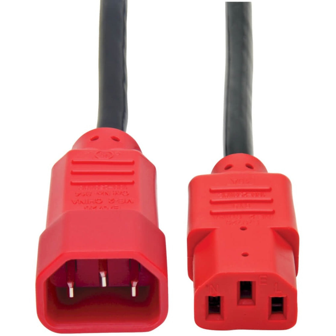 Tripp Lite P004-004-RD Power Interconnect Cord, 4 ft, Red