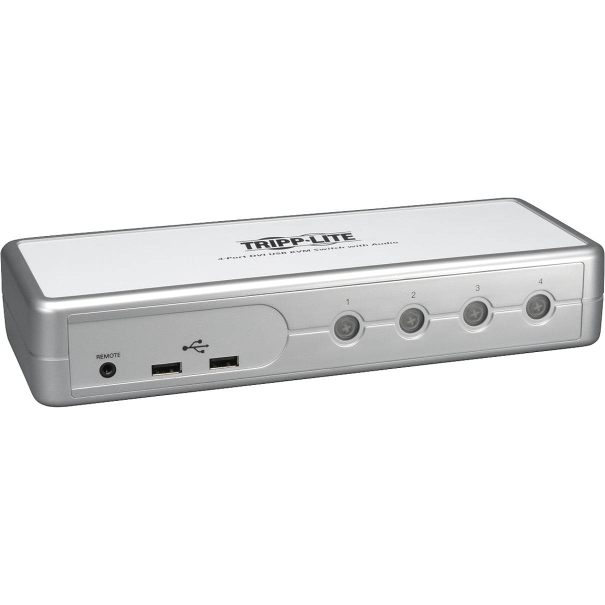 Tripp Lite B004-DUA4-K-R KVM Switchbox, 4 Computers, DVI, USB, Audio, 2048 x 1536 Resolution