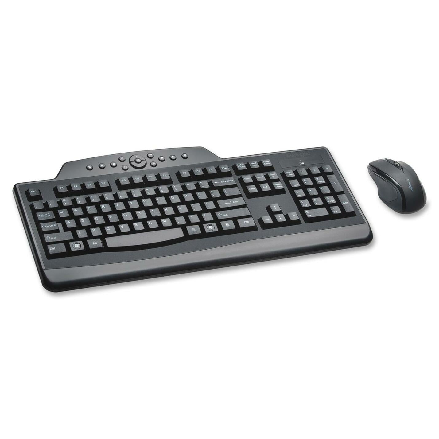 Kensington K72408US Pro Fit 72408 Keyboard & Mouse, Wireless Desktop Set, Spill Proof, Multimedia & Internet Key, Ergonomic, Optical Mouse